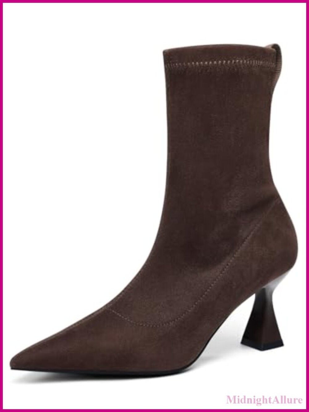 Pointed Toe Kitten Heel Ankle Boots Side Zipper Dress Office Fall Booties